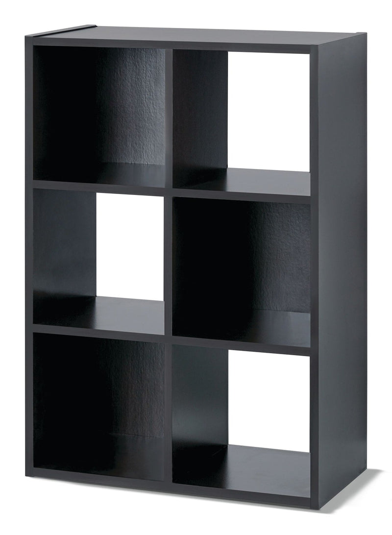 6-Cube Storage Organizer, Bookcase/Bookshelf, Dark Brown Finish A8700
