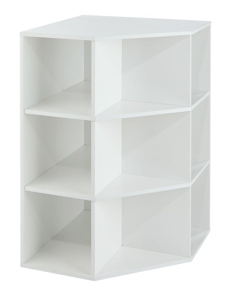 9-Cube Corner Unit Open Shelf Organizer, White Z3589