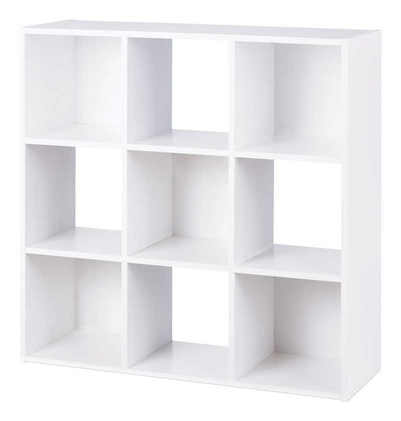 9-Cube Storage Organizer, Bookcase/Bookshelf, White D2466