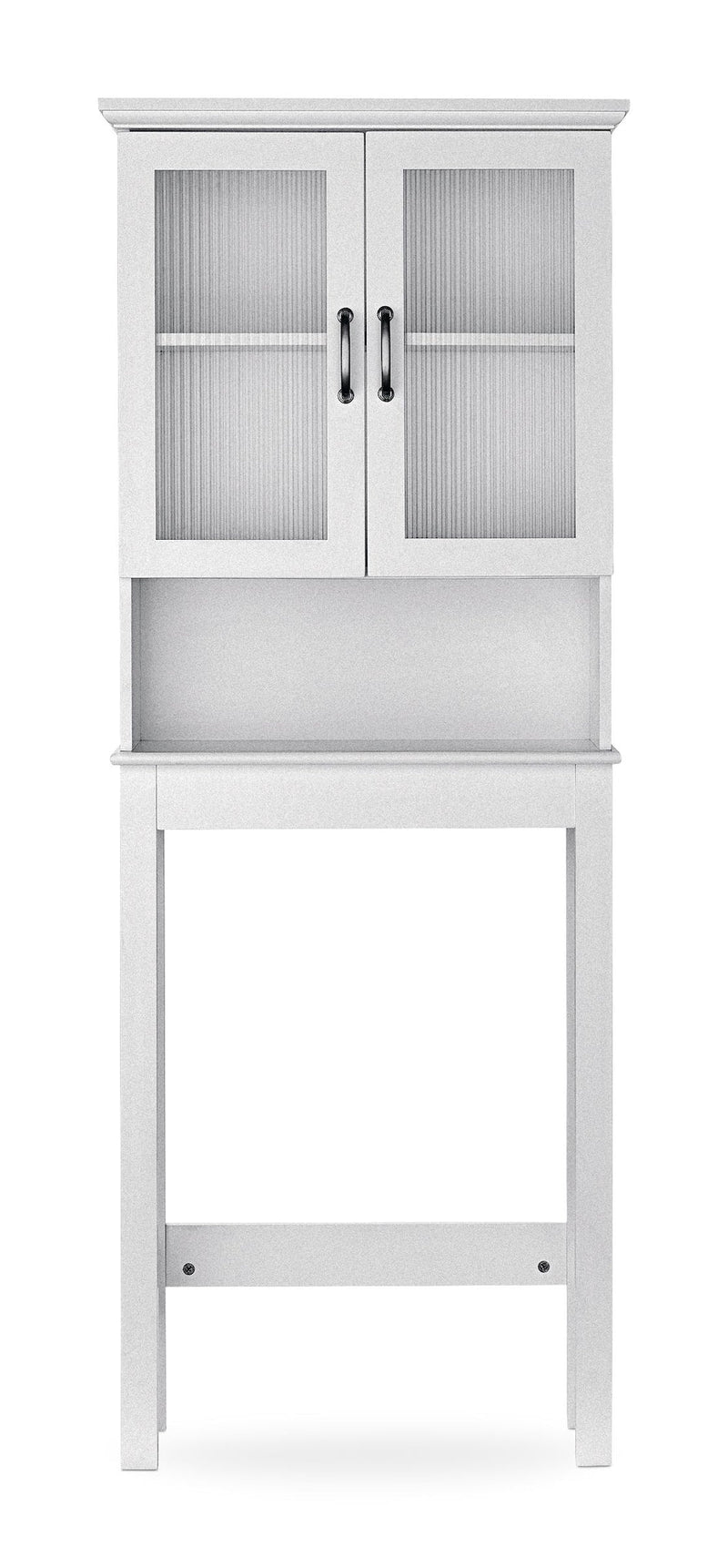 Beacon Hill 2-Door Over-The-Toilet Spacesaver Bathroom Storage Cabinet, White F2254