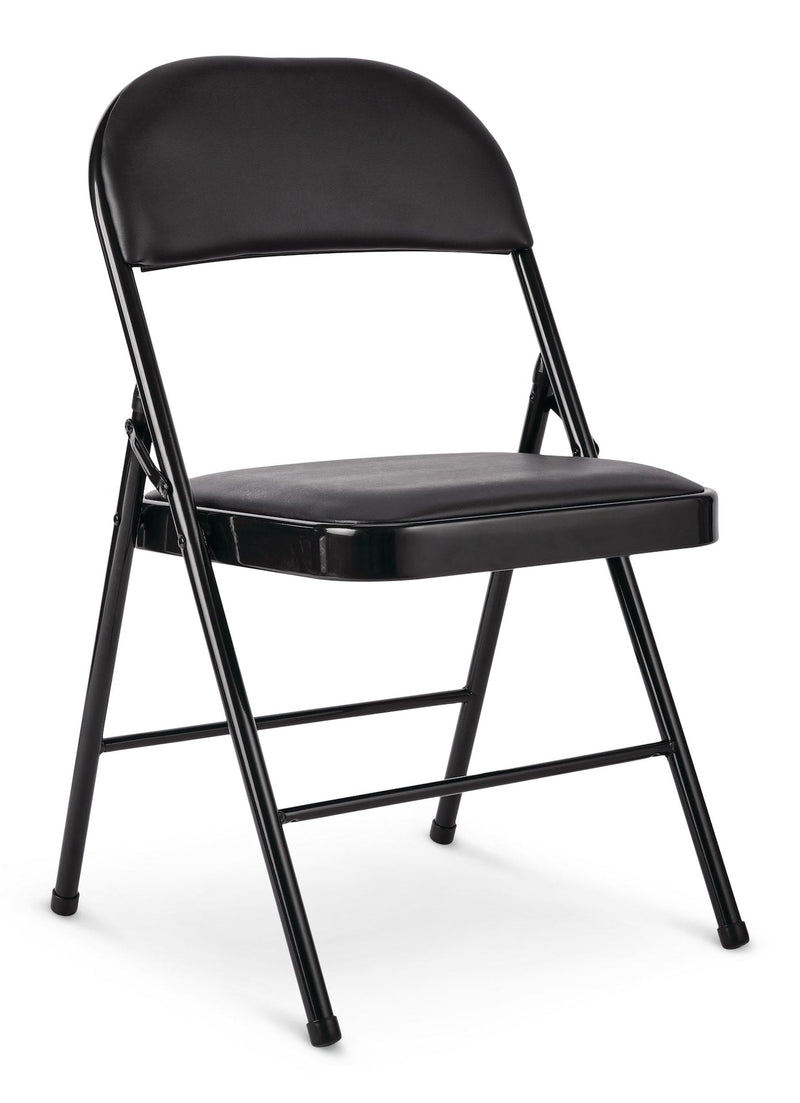 Vinyl Padded Seat Folding Chair, Black U0135