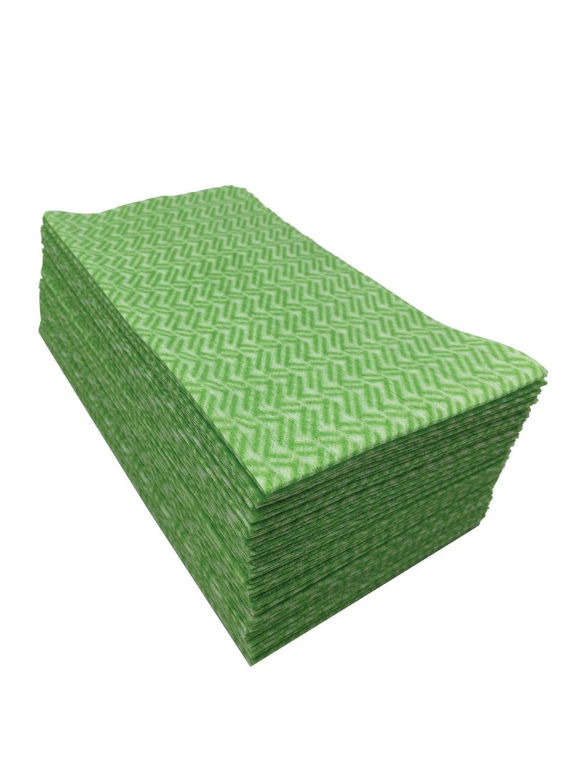 All-Purpose Machine Washable Cleaning Cloths, Green, 60-pk Y4886