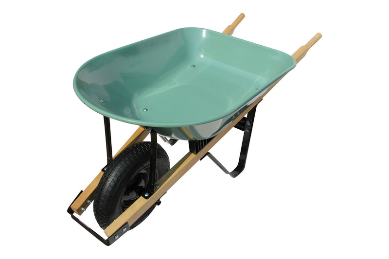 1-Wheel Steel Wheelbarrow for Garden/Yard, Rust-resistant, 5-cu-ft L4617