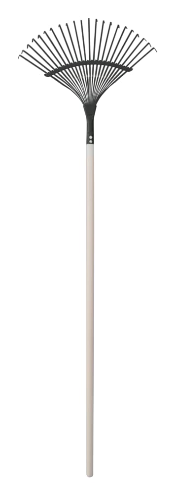 16-in Wide Metal 22-Tine Leaf Rake, 48-in Hardwood Shaft O2315