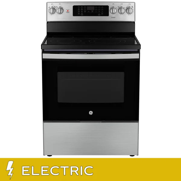 GE 30 in. 5.0 cu. ft. Electric Convection Range with No-Preheat Air Fry L9428