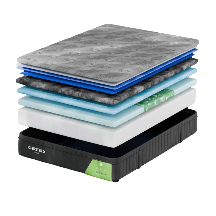 GhostBed Luxe II 35.6 cm (14 in.) Gel Memory Foam Mattress with Adjustable Base A2430