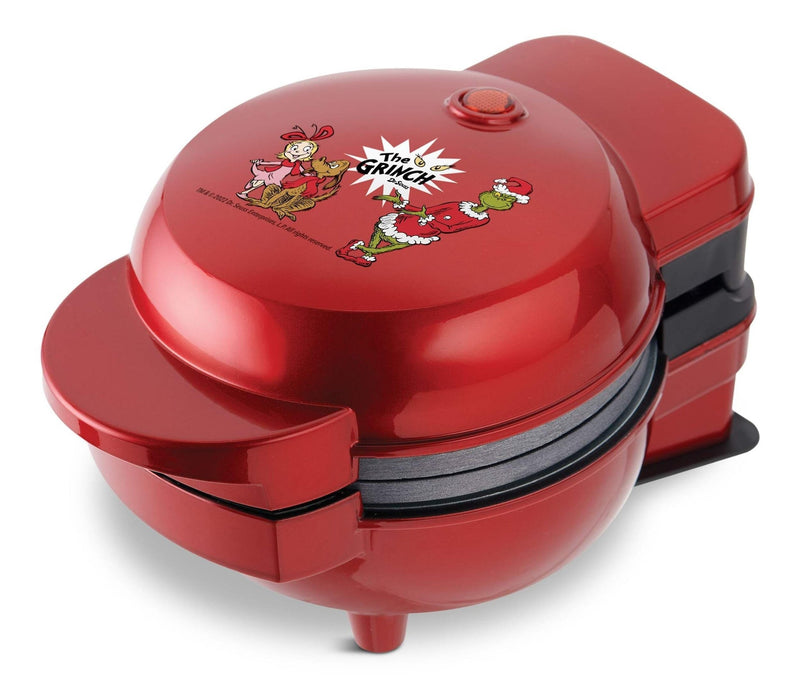 Non-Stick Mini Waffle Maker and Griddle, 6 Interchangeable Plates, Non-Stick, Red. H5891