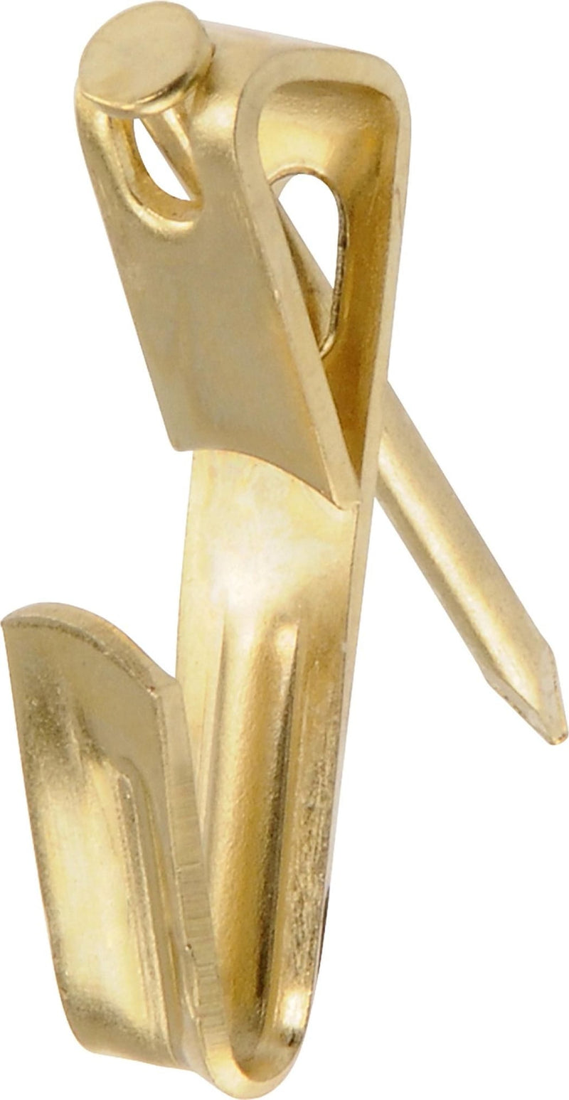 Conventional Brass-Plated Picture Hanger, 20-lb, 8-pk S7293