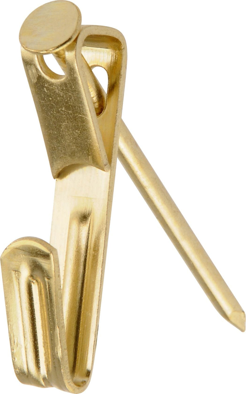 Conventional Picture Hanger, For DrywAll and Paster WAll, 50-lb Capacity, Brass Plated W8314