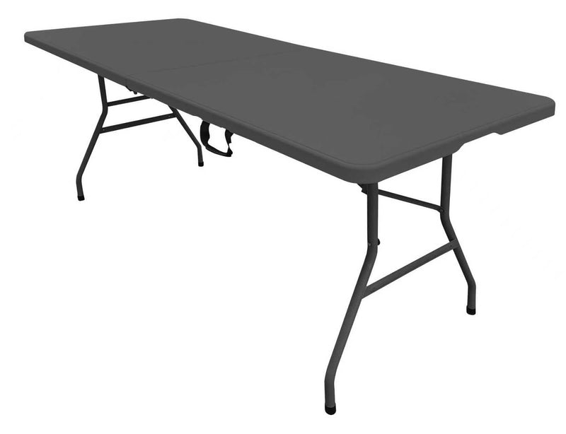 6' Folding Table, Black/Grey O1599