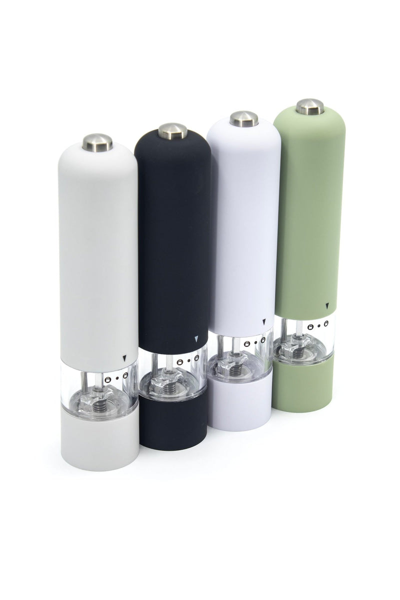 Electric Salt or Pepper Grinder Mill, Adjustable Nozzle, Assorted Colours J5442