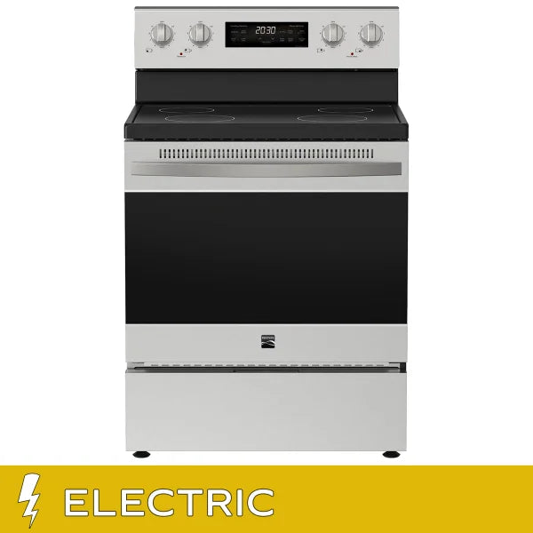 30 in. 5 cu ft. Stainless Steel Electric 4 Burner True Convection Range with Air Fry W0261