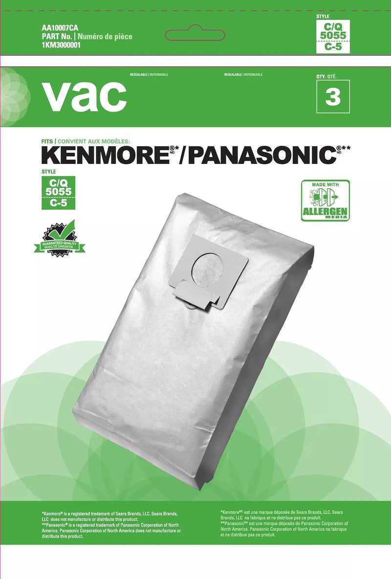 5055 & C5 Replacement Vacuum Cleaner Bags, 3-pk M4571
