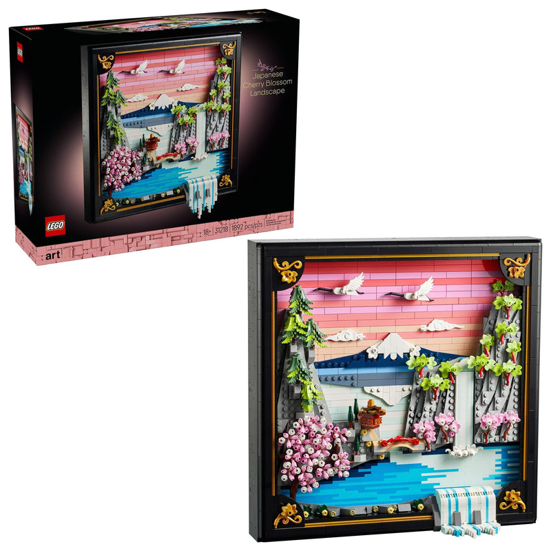 Art Japanese Cherry Blossom Landscape Framed 3D Art Building Set - 31218, 1892-pcs, Ages 18+ P3142