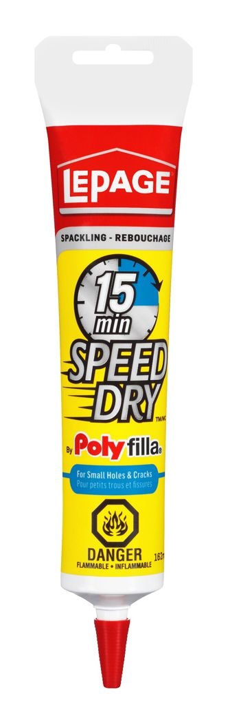 15-Minute Speed Dry Spackling, Fills Small Holes & Cracks, White, 162-mL U1631