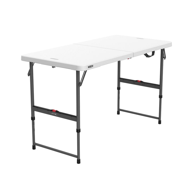 Adjustable Height Folding Table, Indoor/Outdoor, 4-ft Y5184