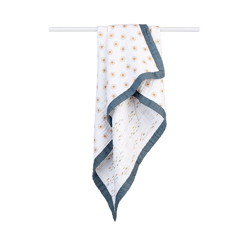 3-Ply Sun & Fish Reversible Muslin Blanket A4692