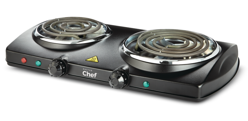 Double Burner Hot Plate, Black, 1500W H8486