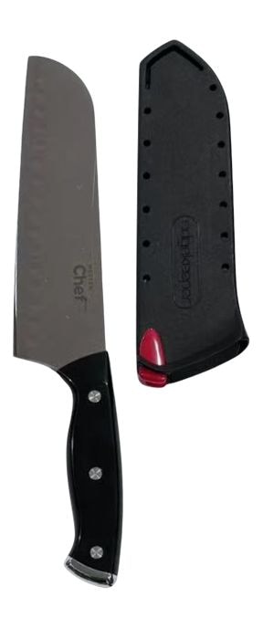 Santoku Knife, High-Carbon Steel, 7-in N9077