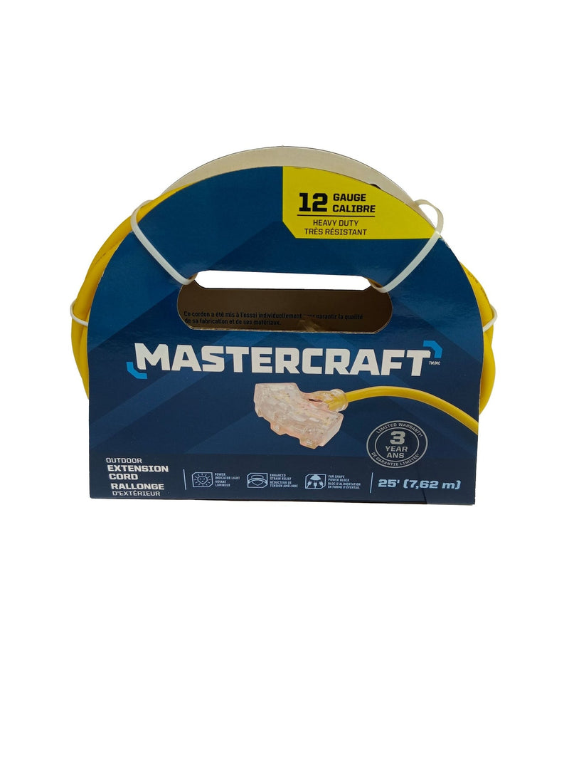 25-ft Outdoor 12 Gauge Extension Cord with Fantail End, Yellow K2921