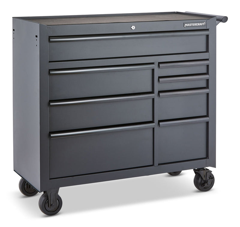 Tool Storage Cabinet, 8 Drawer, 41-in, Black P0457