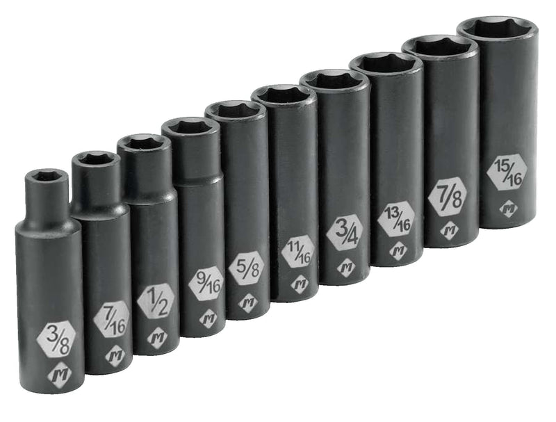 1/2-in Drive Deep Impact Socket Set, SAE, 10-pc Z1284
