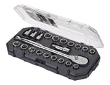 21 Piece 1/2" Drive Metric Socket Set