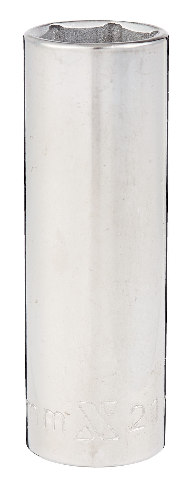 21mm 1/2-in Drive Deep Socket 6-Point, CRV, Chrome Plating Y7570