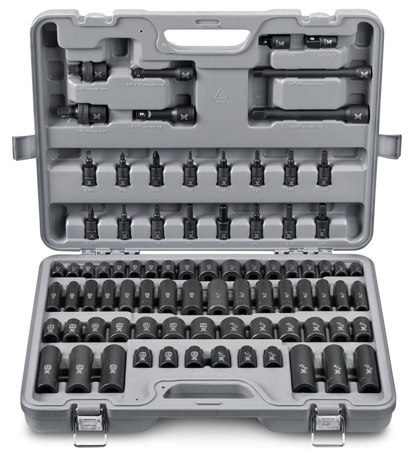 3/8-in & 1/2-in Drive Professional Grade Impact Socket Set, 83-pc, CRMO Q1629