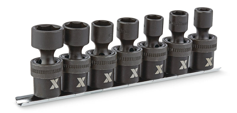 3/8-in Drive Swivel Impact Socket Set, 7-pc, Metric, CRMO H2902
