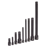 Impact Extension Bar Set, 9-pc, SAE/Metric, CRMO