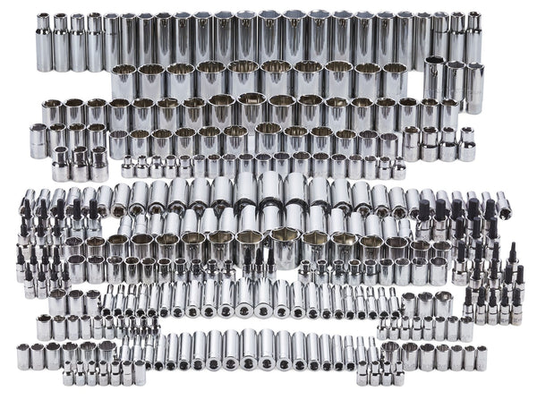 Master Socket Set, 300-pc, CRV, Nickel-Chrome Plating M3676