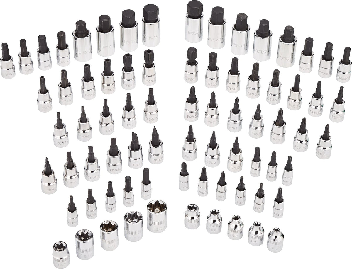Professional Grade Bit Socket Set, 75-pc