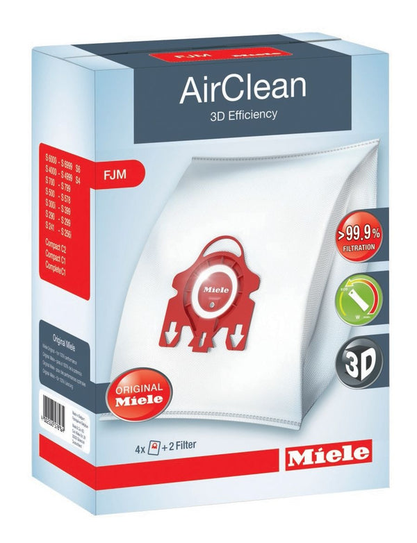 Miele AirClean 3D FJM Dust Bags, 4-pk N6617
