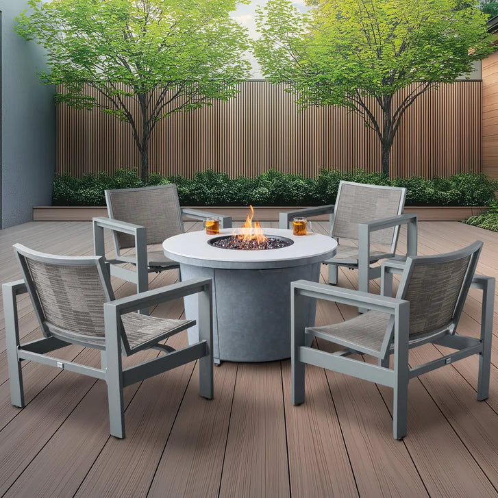 Milo 5-piece Patio Seating Set with Fire Table Q7162