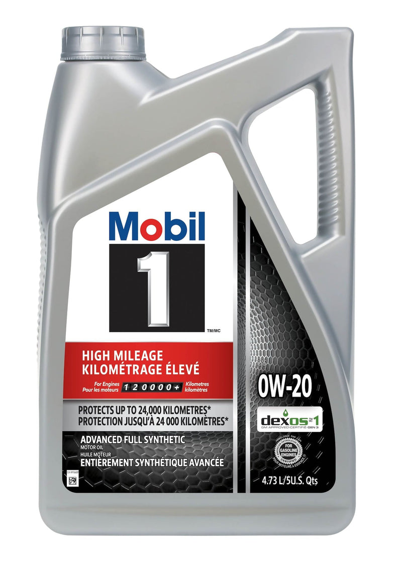High Mileage 0W20 Synthetic Engine/Motor Oil, 4.73-L D3716