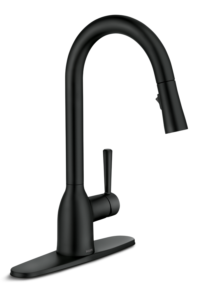 Adler Single Handle Pull-Down Kitchen Faucet, Matte Black S9336