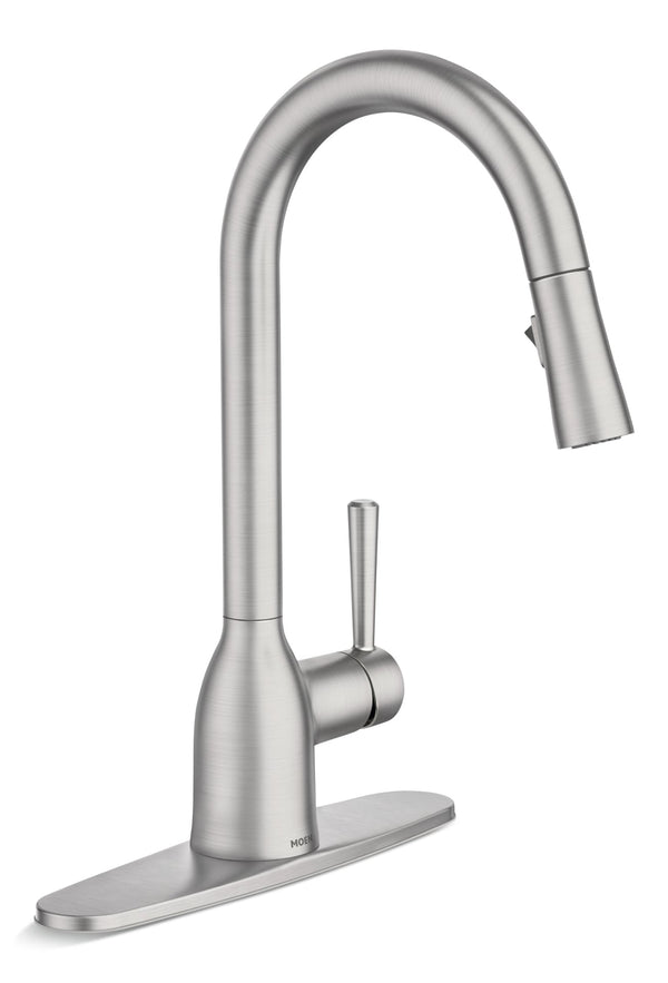Adler Single Handle Pulldown Kitchen Faucet, Spot-resistant Stainless R0943