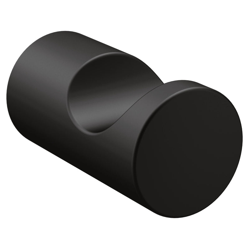 Align Modern Single Swivel Robe Hook, Matte Black J1065