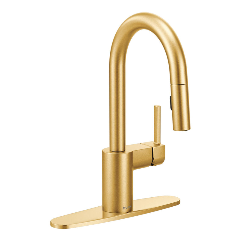 Align Single Handle High Arc Pull Down Sprayer Bar Faucet, Brushed Gold G5616