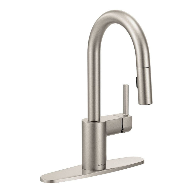 Align Single Handle High Arc Pull Down Sprayer Kitchen Faucet, Stainless Steel A1223