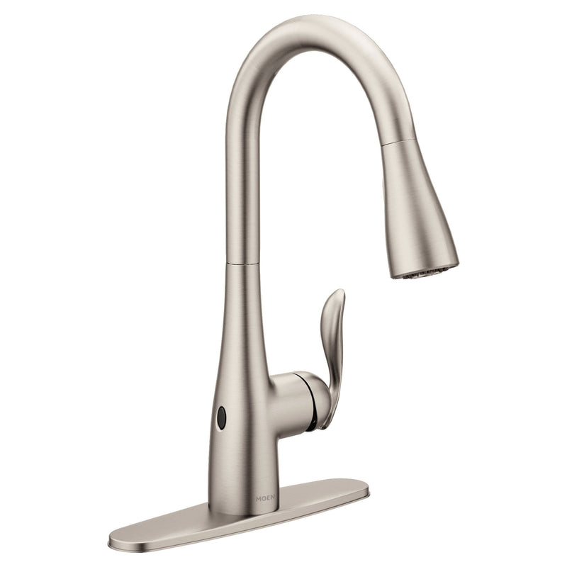 Arbor Single Handle Touchless Pull Down Spot-Resist Sprayer Kitchen Faucet with & Power Clean, Stainless Steel O7127