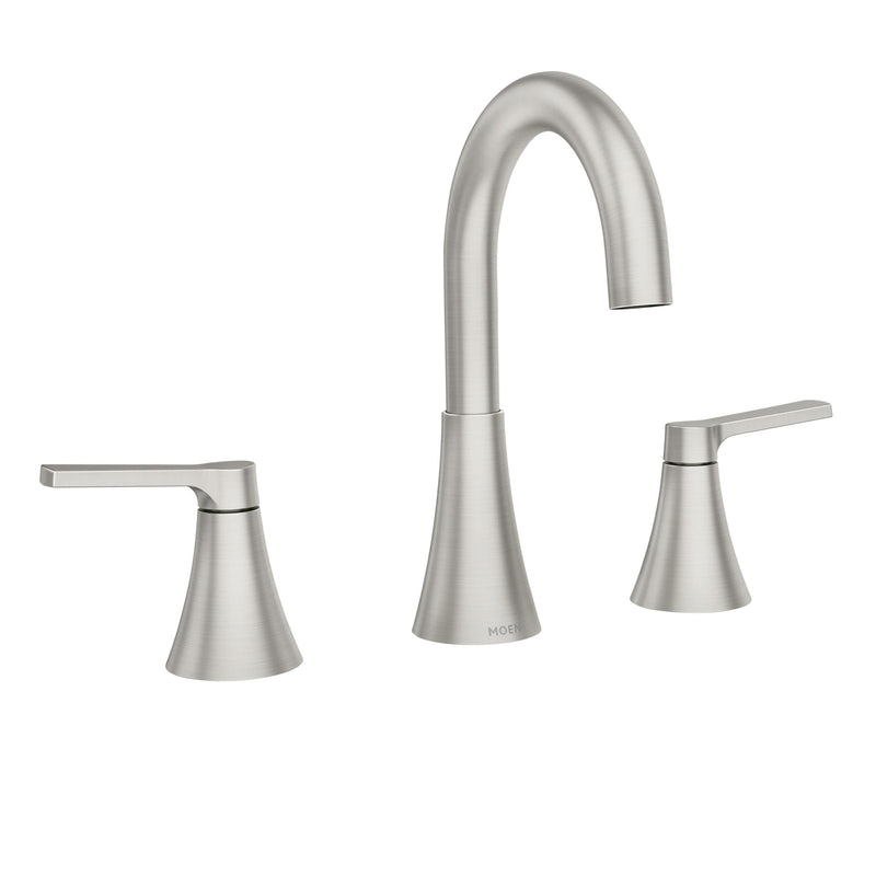 Mikah Double Handle Widespread Bathroom Faucet, Spot-resistant Brushed Nickel H3471