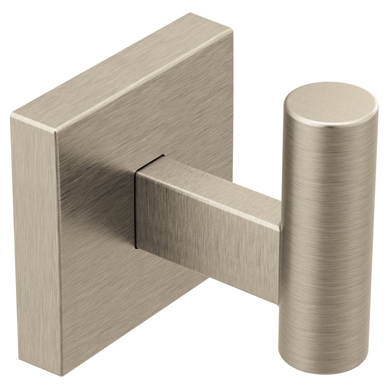 Triva Single Robe Hook, Brushed Nickel D8538