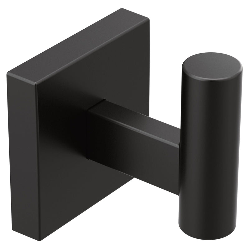 Triva Single Robe Hook, Matte Black F8675
