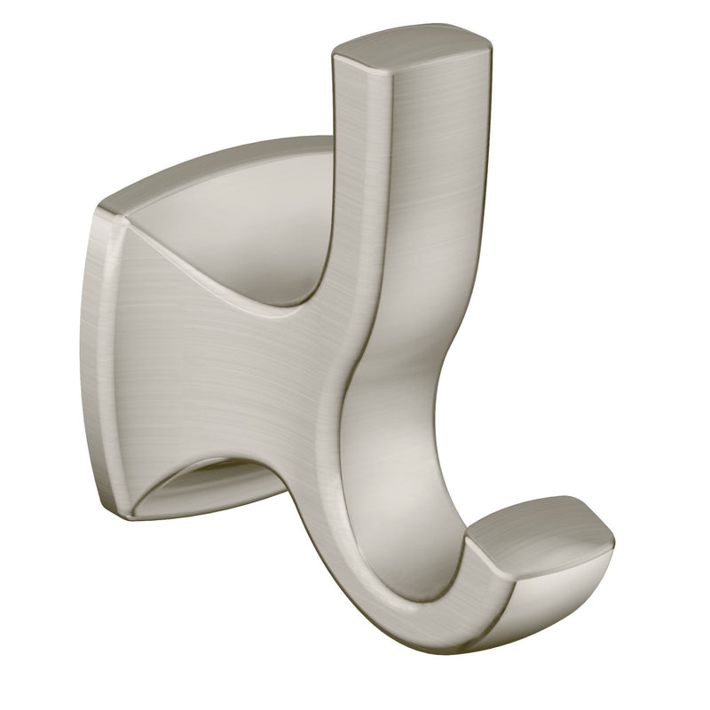 Voss Double Robe Hook, Brushed Nickel B0985