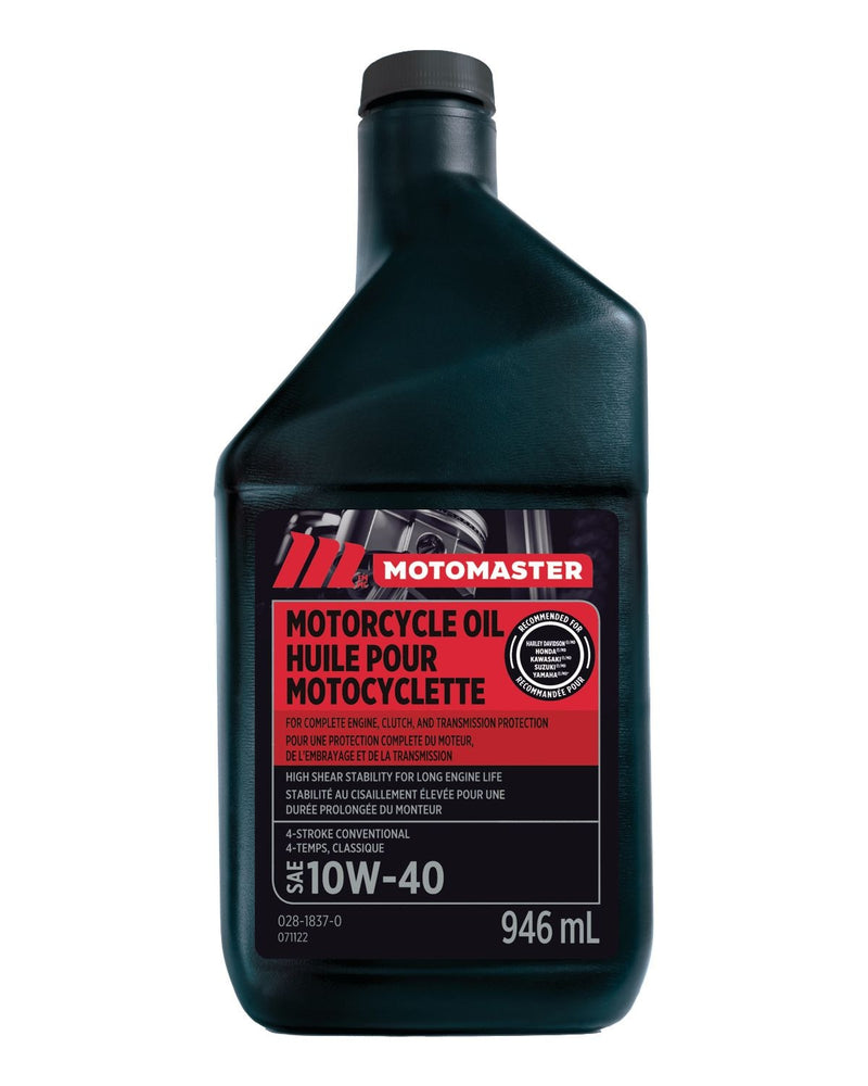 10W40 4-Stroke Motorcycle Oil, 946-mL P1306