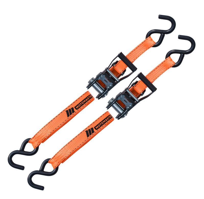 3,000-lb Heavy Duty Ratchet Tie Down Strap, Non-Padded, 1-in x 10-ft, 2-pk Q0211