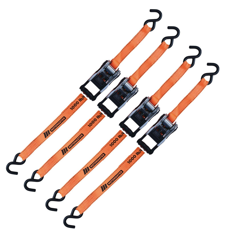 3,000-lb Heavy Duty Ratchet Tie Down Straps, Extra Long, 1.25-in x 20-ft, 4-pk C7126