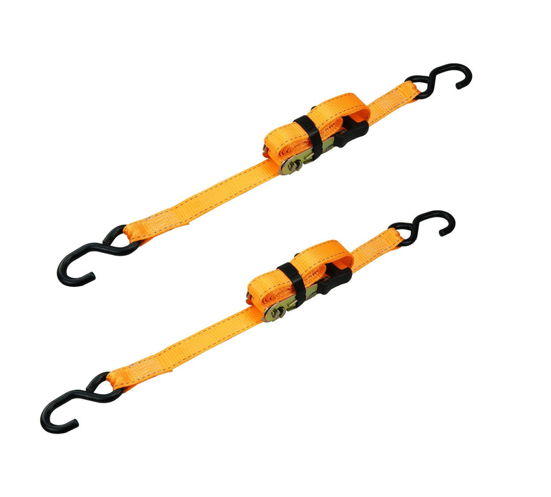 3,000-lb Heavy-Duty Sliding Ratchet Tie Down Straps, 1.25-in x 8-ft, 2-pk D1519